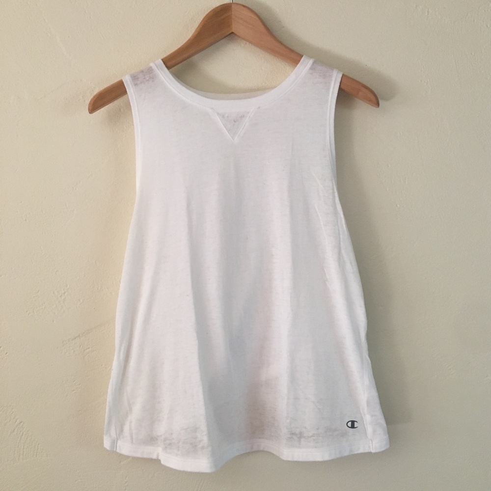 Champion White Crisscross Tank
